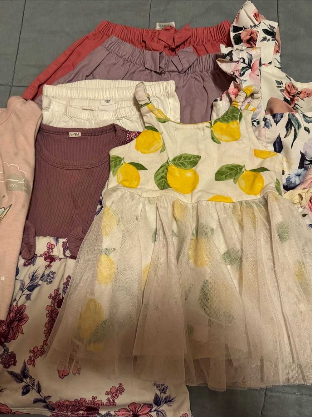 Baby Girl Clothes Lot 9 Pieces Dresses Skirts Size 6-9 Months